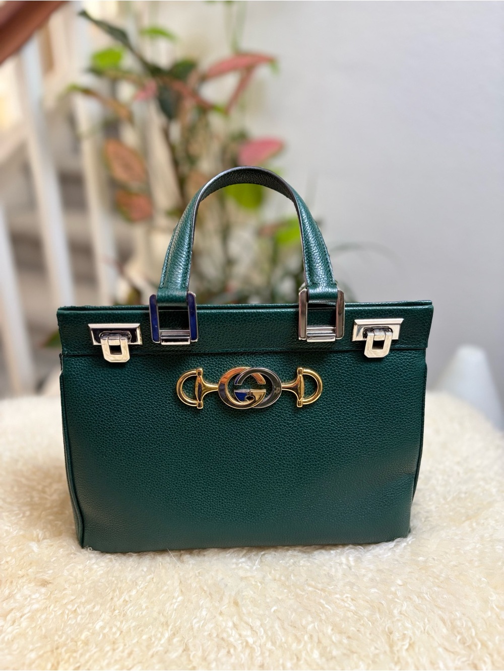 Gucci Emerald Green Zumi 2-way Bag